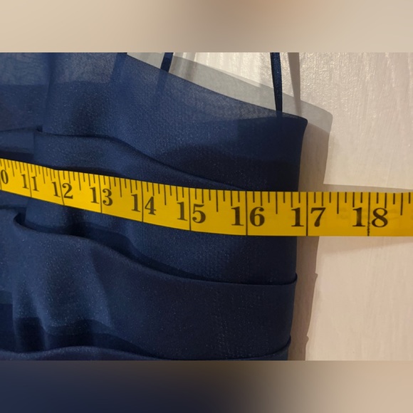 Sapphire blue dress, spaghetti straps, cropped jacket. Size 12 - Picture 11 of 17